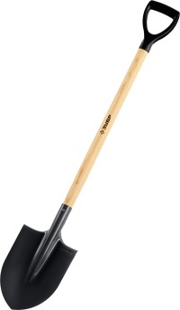Лопата "ФАВОРИТ" штыковая, деревянный черенок, с рукояткой, ЗУБР,  ( 4-39502_z01 )