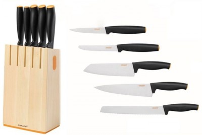 FF Набор ножей в деревянном блоке 5шт.,  FISKARS , (1014211)