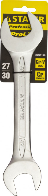 Рожковый гаечный ключ 27 x 30 мм, STAYER,  ( 27035-27-30 )