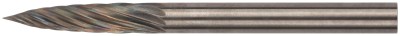 Шарошка карбидная Профи, штифт 3 мм (мини), цилиндрическая с острым наконечником ( 36584 )