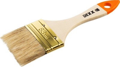 Кисть флейцевая DEXX, деревянная ручка, натуральная щетина, индивидуальная упаковка, 63мм,  ( 0100-063_z02 )