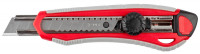 Нож ЗУБР "МАСТЕР" с сегментированным лезвием, двухкомпонентный корпус, механический фиксатор, сталь У8А, 18мм,  ( 09158 )