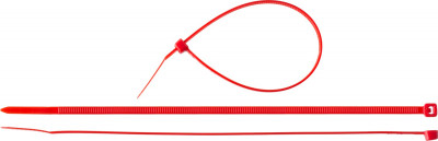 Кабельные стяжки красные КС-К1, 4.8 x 400 мм, 100 шт, нейлоновые, ЗУБР Профессионал,  ( 309040-48-400 )