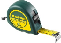 KRAFTOOL GRAND 8м / 25мм рулетка с ударостойким корпусом (ABS) и противоскользящим покрытием,  ( 34022-08-25 )