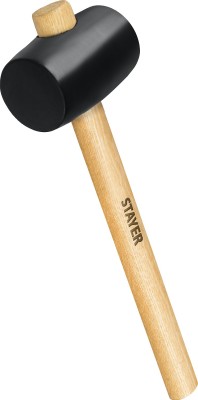 Киянка STAYER резиновая черная с деревянной ручкой, 225г,  ( 20505-40 )