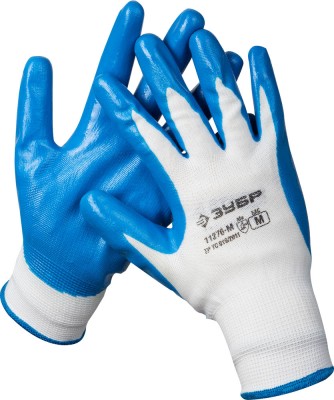 Перчатки ЗУБР "МАСТЕР" маслостойкие для точных работ, с нитриловым покрытием, размер M (8),  ( 11276-M )