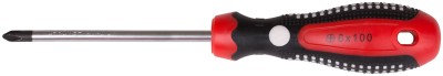 Отвертка "Тренд", CrV сталь, прорезиненная ручка 6х100 мм PH2 ( 53764 )