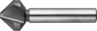 Зенкер ЗУБР "ЭКСПЕРТ" конусный с 3-я реж. кромками, сталь P6M5, d 20,5х63мм, цилиндрич.хв. d 10мм, для раззенковки М10 ,  ( 29730-10 )