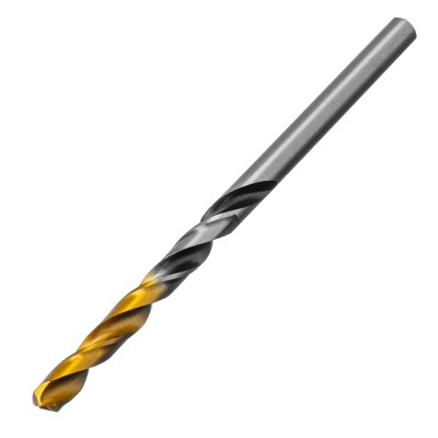 Сверло спиральное по металлу 4,5 x 80мм, Р6М5, Golden Tip, многогранная заточка Denzel ( 718274 )
