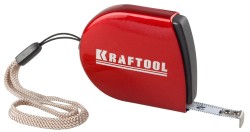 Рулетка KRAFTOOL, компактная, автостоп, цельнометрический корпус, с ремешком, 2мх8мм, ( 34149-02 )