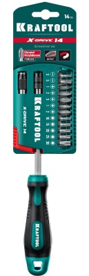 KRAFTOOL X-Drive-14 14 предм., Отвертка-битодержатель (25814)