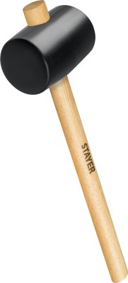 Киянка STAYER резиновая черная с деревянной ручкой, 450г,  ( 20505-65 )