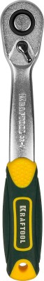 Трещотка для торцовых головок KRAFTOOL "PRO", Сr-V сталь, 72 зубца, изогнутая, 1/4",  ( 27795-1/4_z02 )