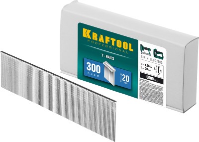 KRAFTOOL 20  мм гвозди  для нейлера тип 300, 5000 шт,  ( 31785-20 )