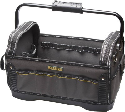 Сумка KRAFTOOL "INDUSTRIE" каркасная инструмент, жесткое пластик дно, 20 карманов, 8 петель-держателей, L=46см,  ( 38741 )