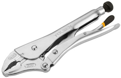 TOLSEN Зажим с фиксатором 250 мм, с закругленными губками ( TT10049 )