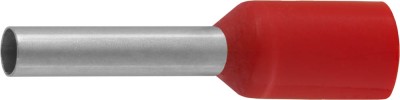 Наконечник СВЕТОЗАР штыревой, изолированный, для многожильного кабеля, красный, 1,0 мм2, 25шт,  ( 49400-10 )