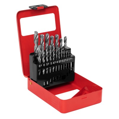 Набор сверл по металлу, 1-10 мм (через 0,5 мм), HSS, 19 шт, металлическая коробка, цилиндрический хвостовик Matrix, ( 72388 )