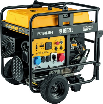 Генератор бензиновый PS-180EAD-3, 18 кВт,230/400 В, 65л, разъём ATS,перекл.режима,эл.старт Denzel ( 946994 )