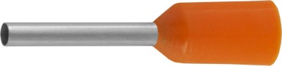 Наконечник СВЕТОЗАР штыревой, изолированный, для многожильного кабеля, оранжевый, 0,5 кв. мм, 25шт ,  ( 49400-05 )