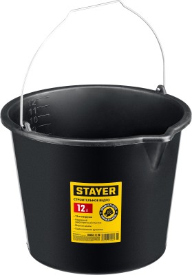 STAYER STRONG 12 л, Строительное пластиковое ведро, MASTER (06083-12)