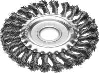 STAYER "PROFESSIONAL". Щетка дисковая для УШМ, жгутированная стальная проволока 0,5мм, 175ммх22мм,  ( 35120-175 )