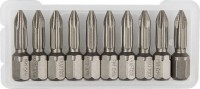 Биты "X-DRIVE" торсионные кованые, обточенные, KRAFTOOL 26121-1-25-10, Cr-Mo сталь, тип хвостовика C 1/4", PH1, 25мм, 10шт,  ( 26121-1-25-10 )
