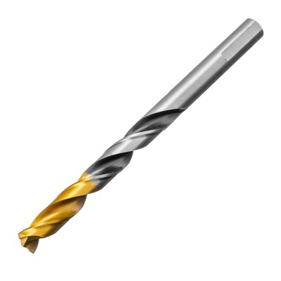 Сверло спиральное по металлу 9 x 125мм, Р6М5, Golden Tip, многогранная заточка Denzel ( 718284 )