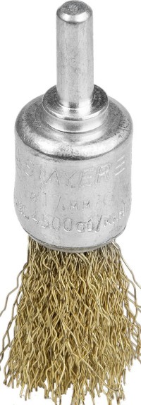 Щетка кистевая для дрели, витая стальная латунированная проволока 0,3мм, 17мм, STAYER, MAXClean,  ( 35113-17 )