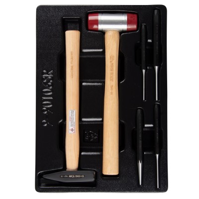 Набор выколоток и керн с молотками, ложемент, 6 предметов KING TONY 9-90106SR02