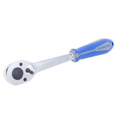 KING TONY Трещотка 1/2", 262 мм, 32 зубца, флажковая, фиксатор ( 4779-10GR )