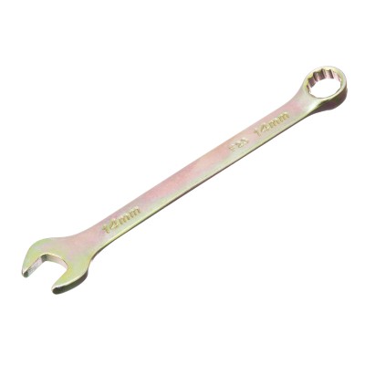 Ключ комбинированный, 14 мм, желтый цинк Сибртех, ( 14980 )