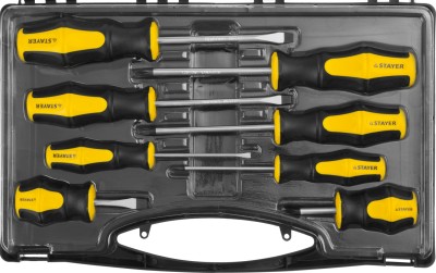 Набор STAYER MASTER HERCULES: Отвертки, Cr-V, эргономичная двухкомпонентная рукоятка, 8шт,  ( 25055-H8_z02 )