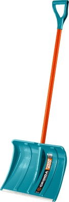 GRINDA FIBER-500 500 мм, пластиковая, с алюминиевой планкой, особопрочный легкий черенок из фибергласса, V-ручка, Снеговая лопата, PROLine (39940)