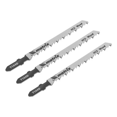 Полотна для электролобзика по дереву, 3 шт, T144D, 75 х 4 мм, HCS Matrix Professional, ( 78204 )
