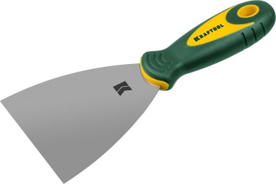 Шпательная лопатка KRAFTOOL с 2-компонент ручк, профилиров нержав полотно, 100мм,  ( 10035-100 )