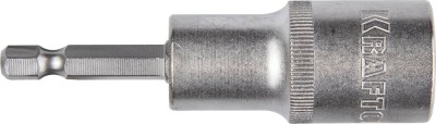 Бита KRAFTOOL с торцовой головкой, удлиненная, Cr-V, хвостовик E 1/4", 17мм,  ( 26396-17 )
