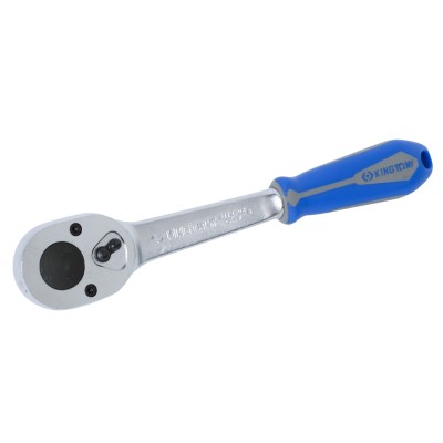 KING TONY Трещотка 3/8", 200 мм, 32 зубца, флажковая, фиксатор ( 3779-08G )
