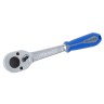 KING TONY Трещотка 3/8&quot;, 200 мм, 32 зубца, флажковая, фиксатор ( 3779-08G )