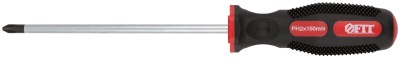 Отвертка "Универсал", CrV сталь, прорезиненная ручка, Профи  6х150 мм РН2 ( 55116 )
