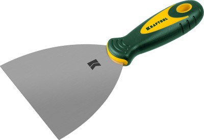 Шпательная лопатка KRAFTOOL с 2-компонент ручк, профилиров нержав полотно, 125мм,  ( 10035-125 )