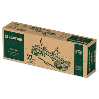 KRAFTOOL TLS-150 усилие 150 кг, помповая, Вакуумная струбцина для стягивания плитки и регулировки шва (33259)