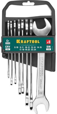 Набор рожковых гаечных ключей 8 шт, 8 - 24 мм, KRAFTOOL ( 27033-H8C_z01 )