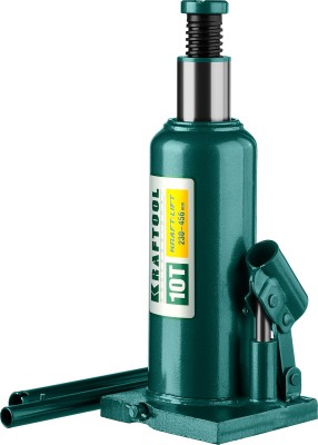 Домкрат гидравлический бутылочный "Kraft-Lift", сварной, 10т, 230-456мм, KRAFTOOL 43462-10,  ( 43462-10_z01 )