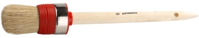 Кисть круглая STAYER "UNIVERSAL-EURO", светлая натур. щетина, метал. корпус, нитевой бандаж, деревян. ручка, №2 x 20мм,  ( 0142-20 )