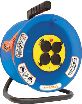 Удлинитель силовой на катушке 4 гнезда с заземл."UNIVERSAL", IP-44, ПВС (3x1,5 мм) 16 А, 3500 Вт, 30 м ( 83283 )