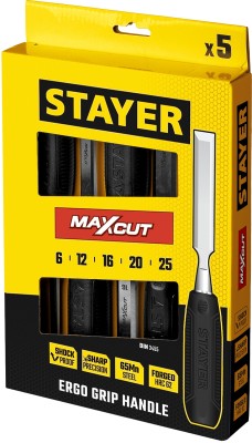 STAYER Max-Cut набор стамесок с пластмассовой рукояткой, 5шт ( 1820-H5_z01 )