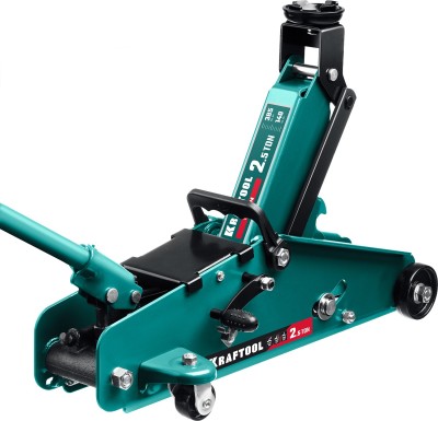 KRAFTOOL S-PIN, 2.5т, 140-385 мм, Подкатной домкрат с увеличенным подъемом и фиксатором (43457-2.5)