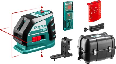 KRAFTOOL CL-70 #4  нивелир лазерный , 20м/70м, IP54, точн. +/-0,2 мм/м, детектор, питание 4хАА, в кейсе ( 34660-4 )