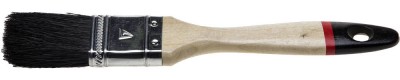 Кисть плоская STAYER "UNIVERSAL-EURO", чёрная натуральная щетина, деревянная ручка, 25мм,  ( 01022-025 )